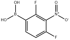 2,4-二氟-3-硝基苯基硼酸, 1779496-54-6, 结构式