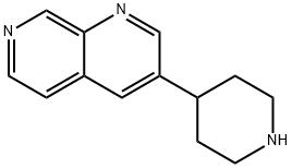 1,7-Naphthyridine, 3-(4-piperidinyl)- 结构式