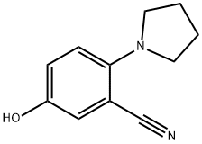 Benzonitrile, 5-hydroxy-2-(1-pyrrolidinyl)- 结构式