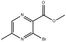 2-Pyrazinecarboxylic acid, 3-bromo-5-methyl-, methyl ester Struktur