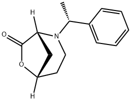 6-Oxa-2-azabicyclo[3.2.1]octan-7-one, 2-[(1R)-1-phenylethyl]-, (1R,5S)- Structure