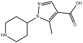 1H-Pyrazole-4-carboxylic acid, 5-methyl-1-(4-piperidinyl)- Structure