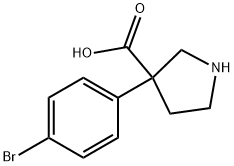 3-Pyrrolidinecarboxylic acid, 3-(4-bromophenyl)-,1781013-37-3,结构式