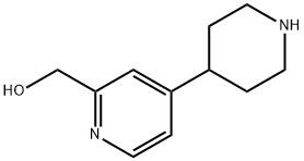 2-Pyridinemethanol, 4-(4-piperidinyl)- Structure