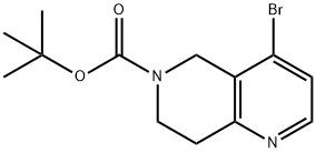 1,6-Naphthyridine-6(5H)-carboxylic acid, 4-bromo-7,8-dihydro-, 1,1-dimethylethyl ester Struktur