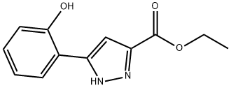 1H-Pyrazole-3-carboxylic acid, 5-(2-hydroxyphenyl)-, ethyl ester 化学構造式
