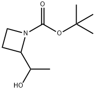1-Azetidinecarboxylic acid, 2-(1-hydroxyethyl)-, 1,1-dimethylethyl ester Structure