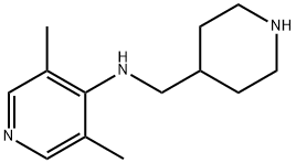 4-Pyridinamine, 3,5-dimethyl-N-(4-piperidinylmethyl)-,1781920-87-3,结构式