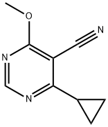 4-环丙基-6-甲氧基嘧啶-5-甲腈, 1781922-99-3, 结构式