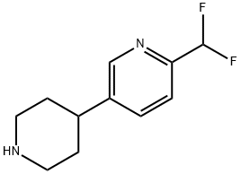Pyridine, 2-(difluoromethyl)-5-(4-piperidinyl)-,1782570-96-0,结构式