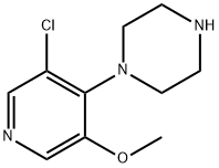 Piperazine, 1-(3-chloro-5-methoxy-4-pyridinyl)- 结构式