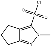 3-Cyclopentapyrazolesulfonyl chloride, 2,4,5,6-tetrahydro-2-methyl- Structure