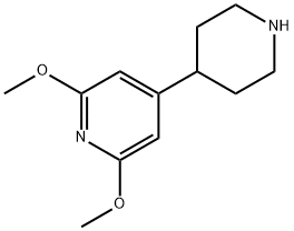 Pyridine, 2,6-dimethoxy-4-(4-piperidinyl)- Structure
