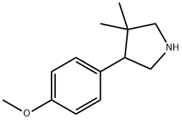 Pyrrolidine, 4-(4-methoxyphenyl)-3,3-dimethyl- Structure