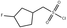 Cyclopentanemethanesulfonyl chloride, 3-fluoro- Structure