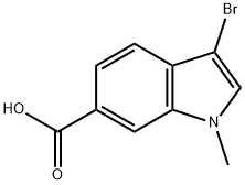 3-Bromo-1-methyl-1H-indole-6-carboxylic acid Struktur