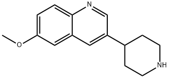 Quinoline, 6-methoxy-3-(4-piperidinyl)- 结构式