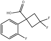 Cyclobutanecarboxylic acid, 3,3-difluoro-1-(2-fluorophenyl)- Struktur