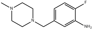 2-fluoro-5-[(4-methylpiperazin-1-yl)methyl]aniline Struktur