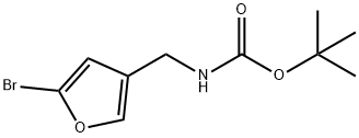 (5-溴呋喃-3-基甲基)氨基甲酸叔丁酯 结构式