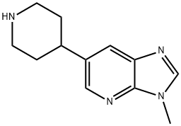 3H-Imidazo[4,5-b]pyridine, 3-methyl-6-(4-piperidinyl)-,1784826-38-5,结构式