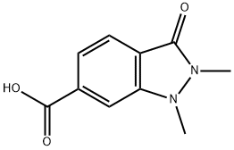 1,2-二甲基-3-氧代-2,3-二氢-1H-吲唑-6-羧酸 结构式