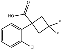 Cyclobutanecarboxylic acid, 1-(2-chlorophenyl)-3,3-difluoro- Structure