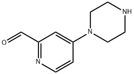 2-Pyridinecarboxaldehyde, 4-(1-piperazinyl)- Struktur