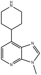 3H-Imidazo[4,5-b]pyridine, 3-methyl-7-(4-piperidinyl)- 结构式