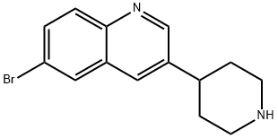 Quinoline, 6-bromo-3-(4-piperidinyl)-,1785489-58-8,结构式
