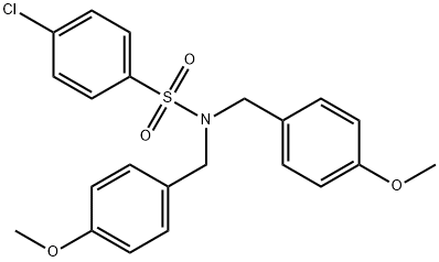 Benzenesulfonamide, 4-chloro-N,N-bis[(4-methoxyphenyl)methyl]- Struktur