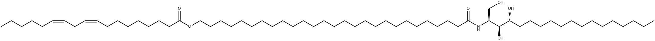 9,12-Octadecadienoic acid, 27-[[2,3-dihydroxy-1-(hydroxymethyl)heptadecyl]amino]-27-oxoheptacosyl ester, [1S-[1R*(9Z,12Z),2R*,3S*]]- (9CI), 179186-48-2, 结构式