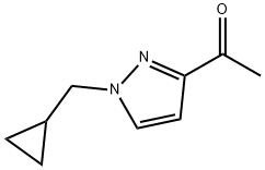 Ethanone, 1-[1-(cyclopropylmethyl)-1H-pyrazol-3-yl]- 化学構造式