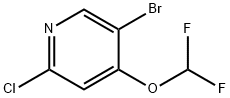Pyridine, 5-bromo-2-chloro-4-(difluoromethoxy)- Structure