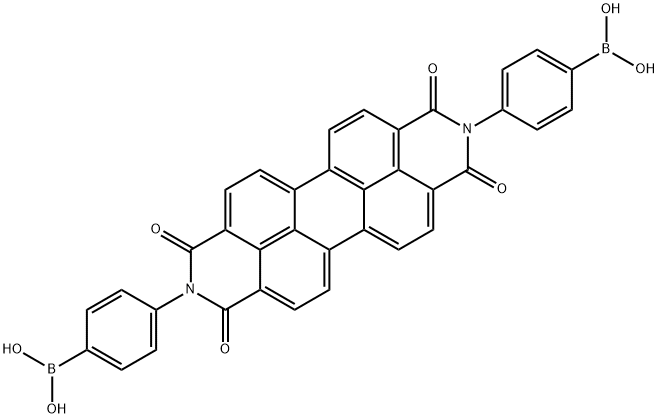 Boronicacid,B,B'-[(1,3,8,10-tetrahydro-1,3,8,10-tetraoxoanthra[2,1,9-def:6,5,10-d'e'f']diisoquinoline-2,9-diyl)di-4,1-phenylene]bis- Structure