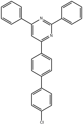 Pyrimidine, 4-(4'-chloro[1,1'-biphenyl]-4-yl)-2,6-diphenyl- Structure