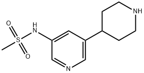 Methanesulfonamide,N-[5-(4-piperidinyl)-3-pyridinyl]-,1799602-77-9,结构式