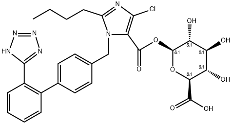 Losartan Carboxylic Acid Acyl-β-D-Glucuronide 化学構造式