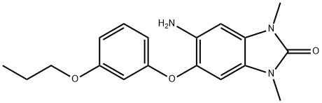 2H-Benzimidazol-2-one, 5-amino-1,3-dihydro-1,3-dimethyl-6-(3-propoxyphenoxy)-