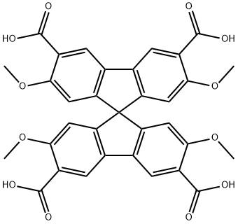 9,9'-Spirobi[9H-fluorene]-3,3',6,6'-tetracarboxylic acid, 2,2',7,7'-tetramethoxy- Structure