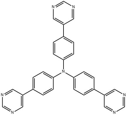tris(4-(pyrimidin-5-yl)phenyl)amine 化学構造式