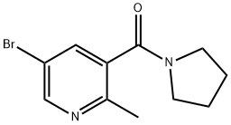 5-Bromo-2-methyl-3-[(pyrrolidin-1-yl)carbonyl]pyridine,1801907-33-4,结构式