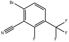 6-溴-2-氟-3-(三氟甲基)苯腈, 1802370-84-8, 结构式
