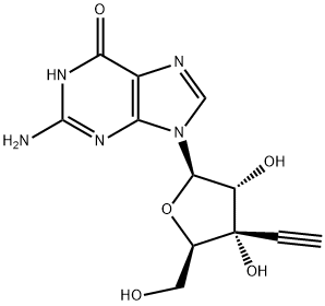 3'-beta-C-Ethynylguanosine Struktur