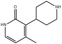 2(1H)-Pyridinone, 4-methyl-3-(4-piperidinyl)- 结构式