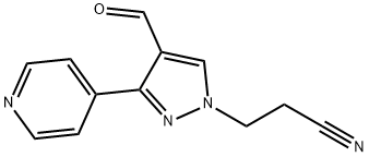 3-[4-formyl-3-(pyridin-4-yl)-1H-pyrazol-1-yl]propanenitrile,1803566-62-2,结构式