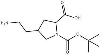 1803567-01-2 4-(2-aminoethyl)-1-[(tert-butoxy)carbonyl]pyrrolidine-2-carboxylic acid