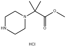 methyl 2-methyl-2-(piperazin-1-yl)propanoate dihydrochloride Struktur