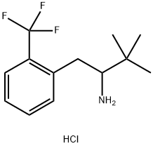 3,3-dimethyl-1-[2-(trifluoromethyl)phenyl]butan-2-amine hydrochloride Structure