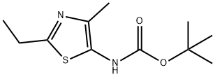 tert-butyl N-(2-ethyl-4-methyl-1,3-thiazol-5-yl)carbamate Struktur